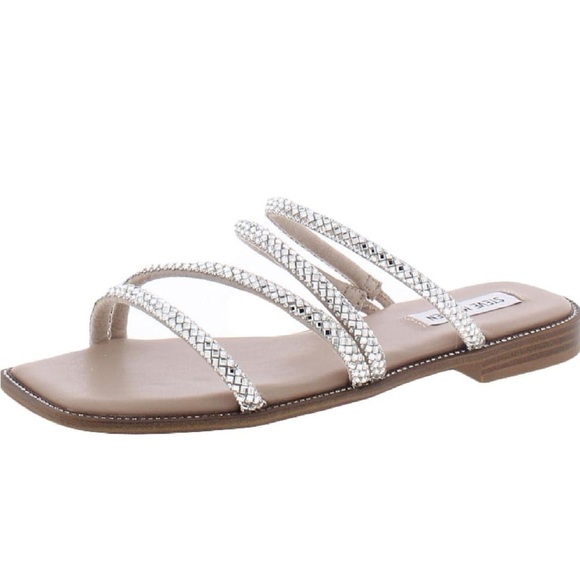 Steve Madden Women’s Spice Bling Slides Size 8 Sequins Costal Cowgirl Bohemian - Picture 1 of 15